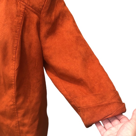 CJ Banks Suede Like Brown Jacket size 14 - Picture 6 of 7